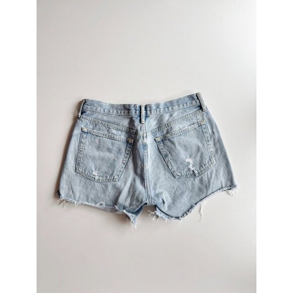 AGOLDE Parker Long Swapmeet High Rise Denim Cut Off Shorts, Size 30 - Picture 9 of 13